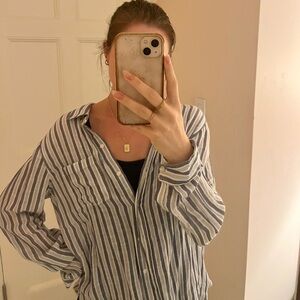 Blue Pinstripe Button up shirt